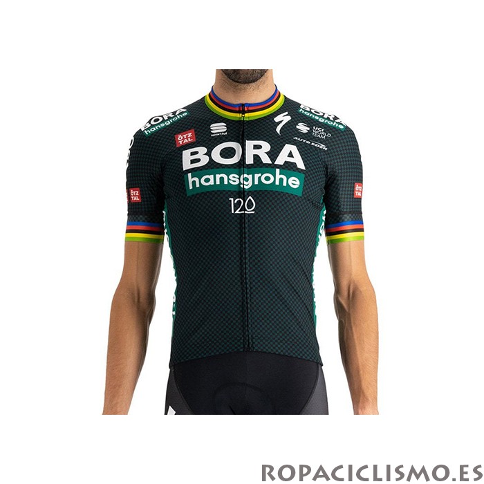2021 Maillot Bora-Hansgrone Tirantes Mangas Cortas Mundo Campeon